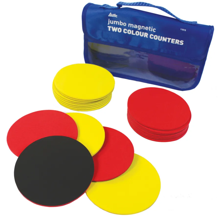 Hot Jumbo Magnetic Two Colour Counters Maths Counters|Number & Place Value
