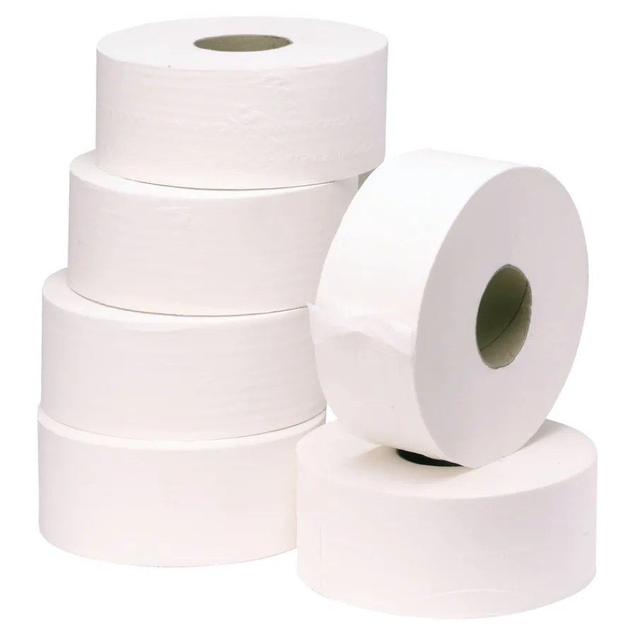 Jumbo Toilet Rolls 2 Ply Pack of 6 Nursery Essentials|Washroom