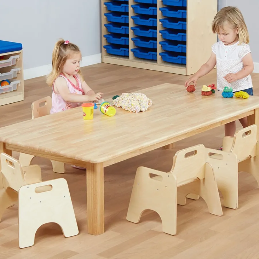 Outlet Large Natural Wooden Table Classroom Tables|Tables & Chairs