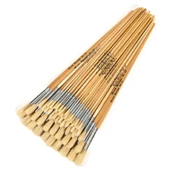 Hot Long Handled Round Hog Hair Paint Brushes 60pk Paint Pots & Trays|Paint Brushes & Applicators