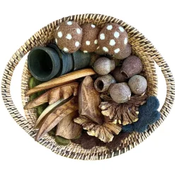 Clearance Loose Parts Nature Collection Basket 35pcs Loose Parts|Treasure Baskets