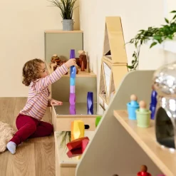 Best Loose Parts Tonal Rainbow Wooden Boulder Blocks Construction Sets|Loose Parts