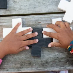 Best Loose Parts Wooden Crosses Set 45pcs Construction Sets|Patterns, Sequencing & Matching