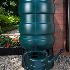 Clearance 230l Water Butt complete with Stand Plants & Growing