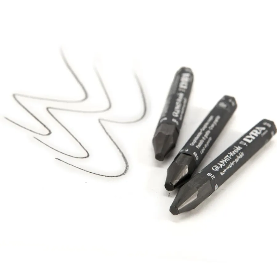 New Lyra Graphite Chunky Crayons Tub 24 Drawing|Graphite Pencils
