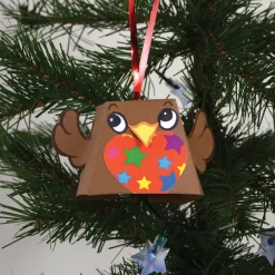 New Make Your Own Robin Christmas Tree Hangers 30pk Festivals & Celebrations