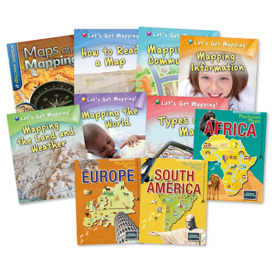 Clearance Mapping Skills Books 10pk Geography Books|Maps & Compasses