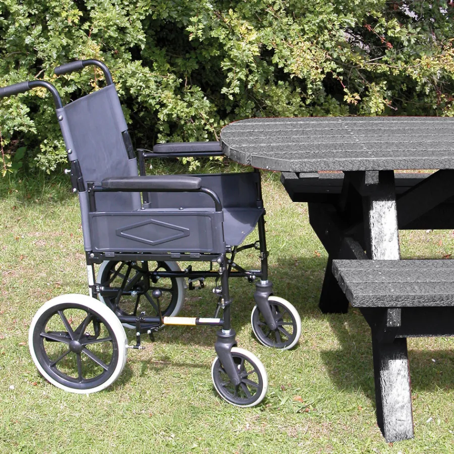 Online Marmax Picnic Bench Extended Top Wheelchair Accessible Benches & Picnic Benches|Forest Schools