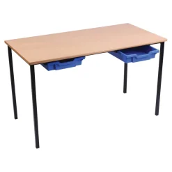 Discount MDF Edge Tables W/Tray Storage 1100mm x 550mm Classroom Tables