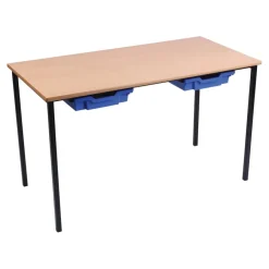 Discount MDF Edge Tables W/Tray Storage 1100mm x 550mm Classroom Tables