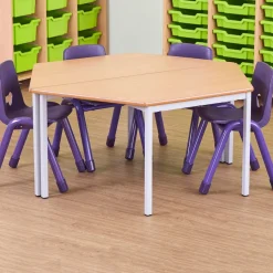 MDF Edge Welded Frame Trapezoidal Table Classroom Tables|Furniture