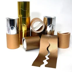 Discount Metallic Card Border Rolls Assorted 12pk L15m Festivals & Celebrations|Collage & Craft