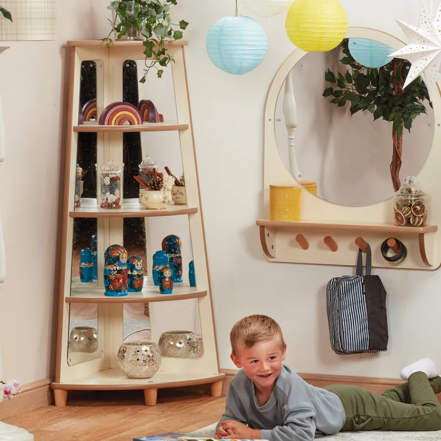 Sale Millhouse Boston Role Play Wall Mirror with Hooks Early Years & Nursery|Furniture