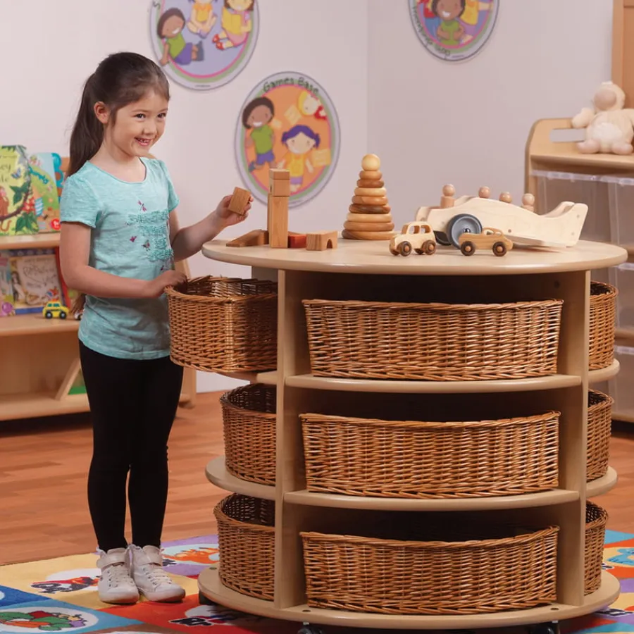 Clearance Millhouse Circular Storage Unit Boxes & Containers|Storage & Trolleys