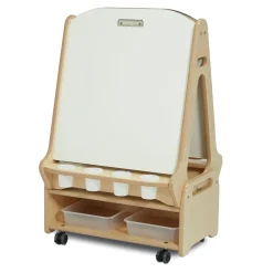 Hot Millhouse Double-Sided Whiteboard Easel W/ Storage Trolley Dividers, Display & Easels|Trolleys