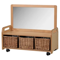 Outlet Millhouse Low Storage W/ Display & Mirror Back Boxes & Containers|Storage & Trolleys