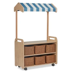 Hot Millhouse Role Play Shop with Storage Unit Wicker Baskets Kitchens & Accessories|Shopping & Food