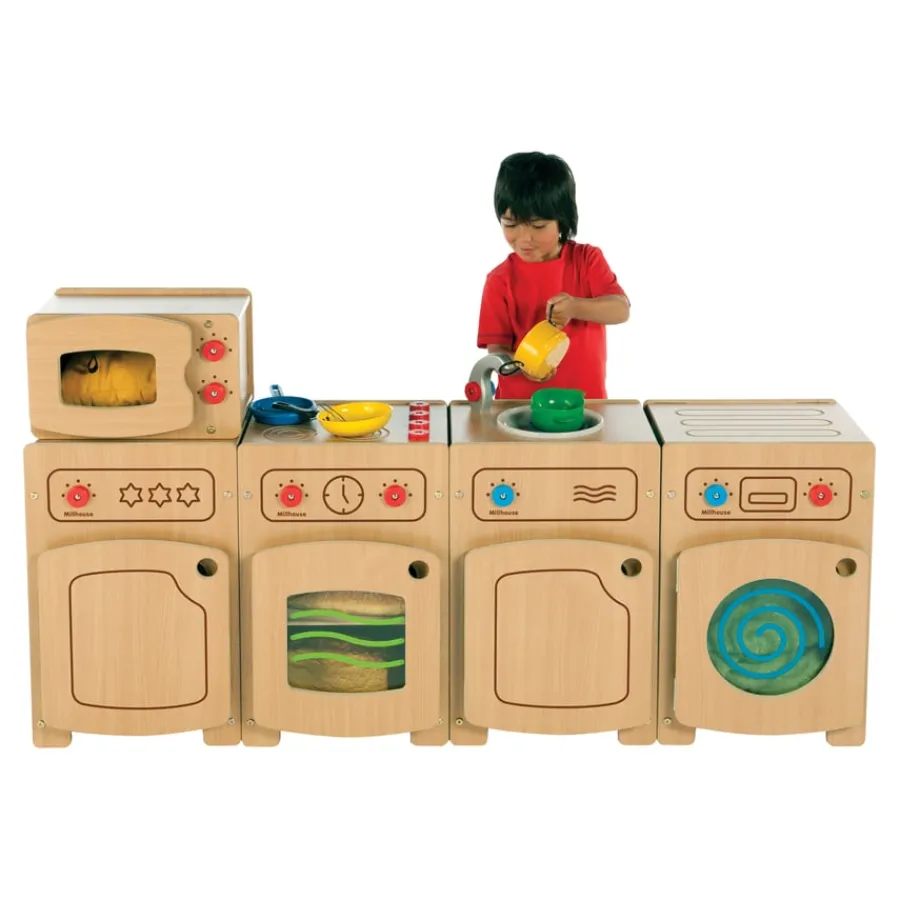 Discount Millhouse Stamford Wooden Kitchen Set Bundle Deal Role Play Furniture & Accessories|Shopping & Food