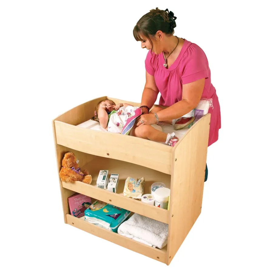 Millhouse Wooden Baby Changing Unit W/ Castors W83xD61xH88cm Baby Changing Stations|Sleeping, Changing & Feeding