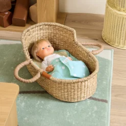 Miniland Role Play Baby Doll Seaweed Moses Basket Dolls & Accessories