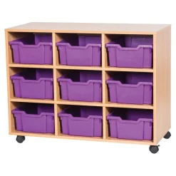 New Mobile 9 Bay Tray Storage Unit Cupboards|Boxes & Containers