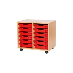 Discount Mobile Double Tray Storage Unit 12 Trays Boxes & Containers|Furniture