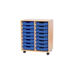 Outlet Mobile Double Tray Storage Unit 16 Trays Boxes & Containers|Furniture