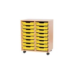 Outlet Mobile Double Tray Storage Unit 16 Trays Boxes & Containers|Furniture