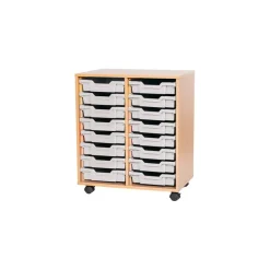 Outlet Mobile Double Tray Storage Unit 16 Trays Boxes & Containers|Furniture