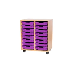 Outlet Mobile Double Tray Storage Unit 16 Trays Boxes & Containers|Furniture