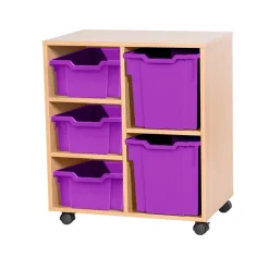 Discount Mobile Double Tray Unit Combination 5 Boxes & Containers|Furniture