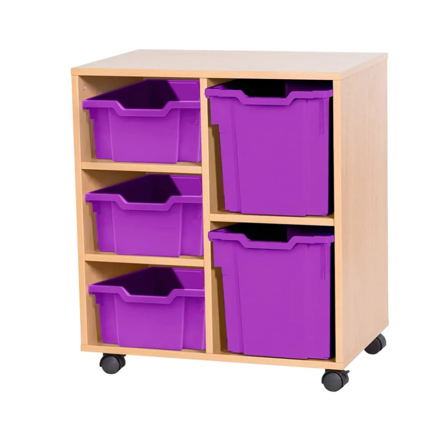 Discount Mobile Double Tray Unit Combination 5 Boxes & Containers|Furniture