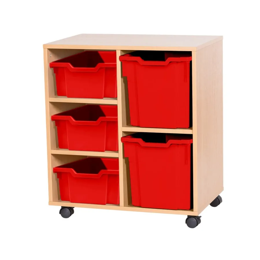 Discount Mobile Double Tray Unit Combination 5 Boxes & Containers|Furniture