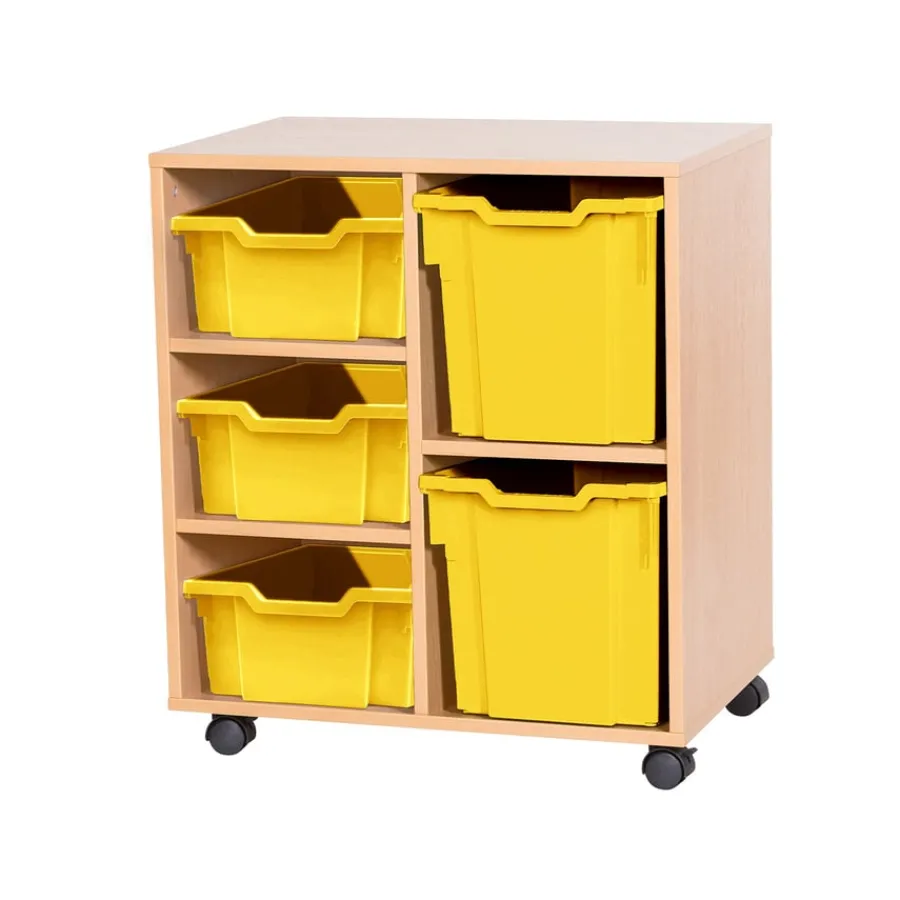 Discount Mobile Double Tray Unit Combination 5 Boxes & Containers|Furniture