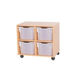 Clearance Mobile Double Tray Unit 4 Extra Deep Boxes & Containers|Furniture