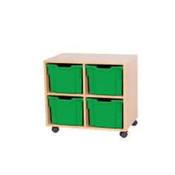Clearance Mobile Double Tray Unit 4 Extra Deep Boxes & Containers|Furniture