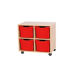 Clearance Mobile Double Tray Unit 4 Extra Deep Boxes & Containers|Furniture