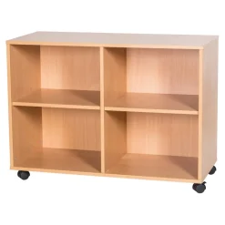 Clearance Mobile Open Storage Unit with Two Shelves Library & Book Storage|Book Storage