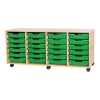 Clearance Mobile Quad Tray Storage Unit 24 Trays Boxes & Containers|Furniture