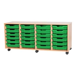 Clearance Mobile Quad Tray Storage Unit 24 Trays Boxes & Containers|Furniture