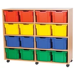 Outlet Mobile Storage W/16 Extra Deep Trays Cupboards|Boxes & Containers