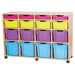 Discount Mobile Tray Storage Unit 16 Assorted Tray Unit Cupboards|Boxes & Containers