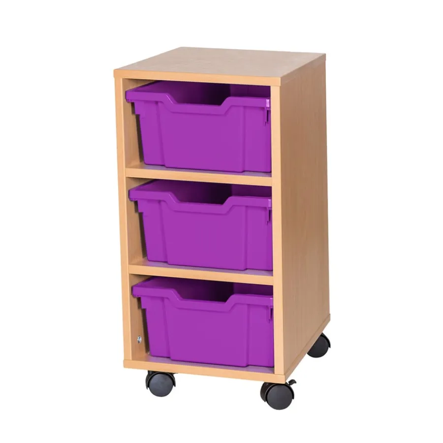 Clearance Mobile Tray Storage Unit 3 Deep Trays Boxes & Containers|Furniture