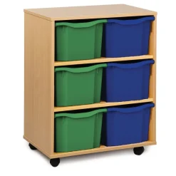 Sale Mobile Tray Storage Unit W/ 6 Extra Deep Trays Boxes & Containers|Furniture