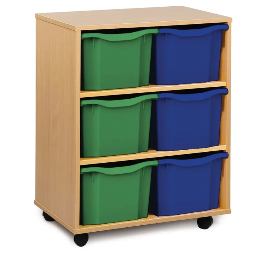 Sale Mobile Tray Storage Unit W/ 6 Extra Deep Trays Boxes & Containers|Furniture