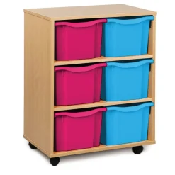 Sale Mobile Tray Storage Unit W/ 6 Extra Deep Trays Boxes & Containers|Furniture