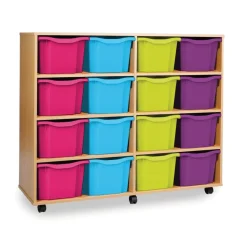 Outlet Mobile Tray Storage Unit W/ 16 Extra Deep Trays Boxes & Containers|Furniture
