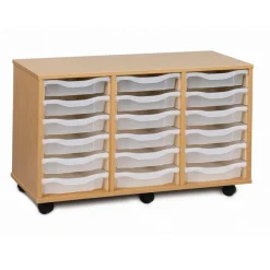 Hot Mobile Tray Storage Unit With 18 Shallow Trays Boxes & Containers|Furniture