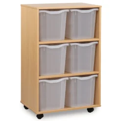 Mobile Tray Storage Unit With 6 Jumbo Trays 2x3 Boxes & Containers|Furniture
