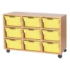 Sale Mobile Triple Tray Storage Unit 9 Deep Boxes & Containers|Furniture